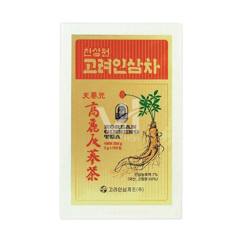 Trà Hồng Sâm Hàn Quốc Hộp gỗ 100 gói x 3g 2