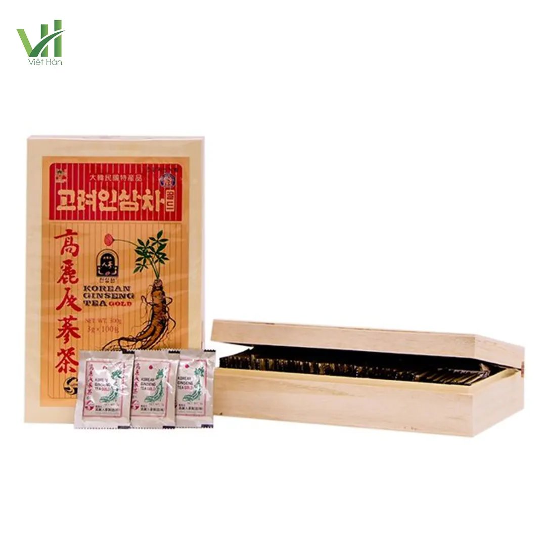 Trà Hồng Sâm Hàn Quốc Hộp gỗ 100 gói x 3g 5