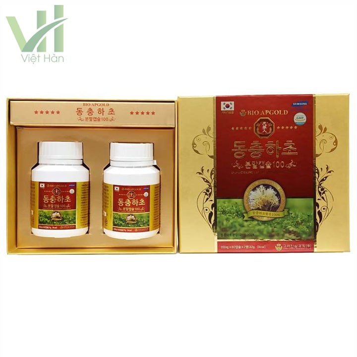 Viên Đông Trùng Hạ Thảo Bio Apgold Hàn Quốc Hộp 120 viên 3
