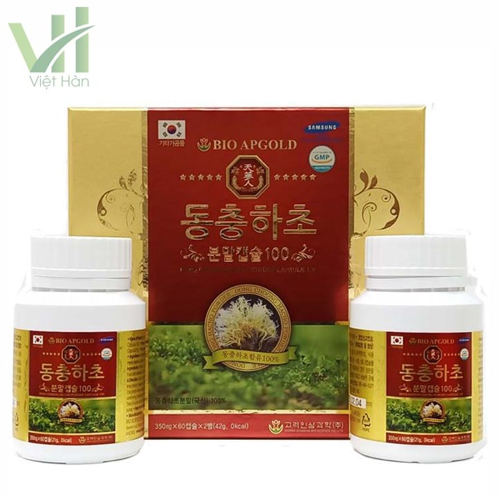 Viên Đông Trùng Hạ Thảo Bio Apgold Hàn Quốc Hộp 120 viên 2
