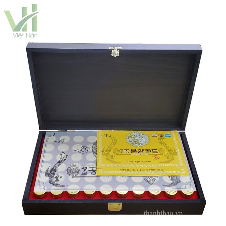 Viên Đông Trùng Hạ Thảo Hàn Quốc hộp gỗ 60 viên 3