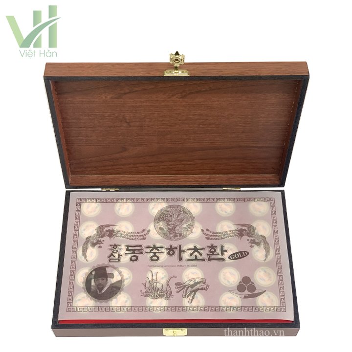 Viên Hồng Sâm Đông Trùng Hạ Thảo Kanghwa Hộp gỗ 30 viên 5