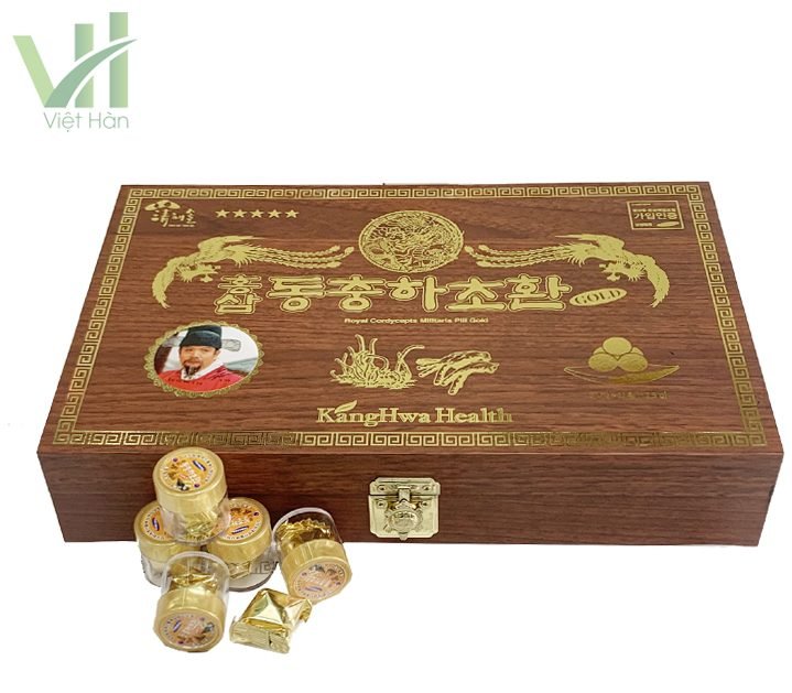 Viên Hồng Sâm Đông Trùng Hạ Thảo Kanghwa Hộp gỗ 30 viên 3