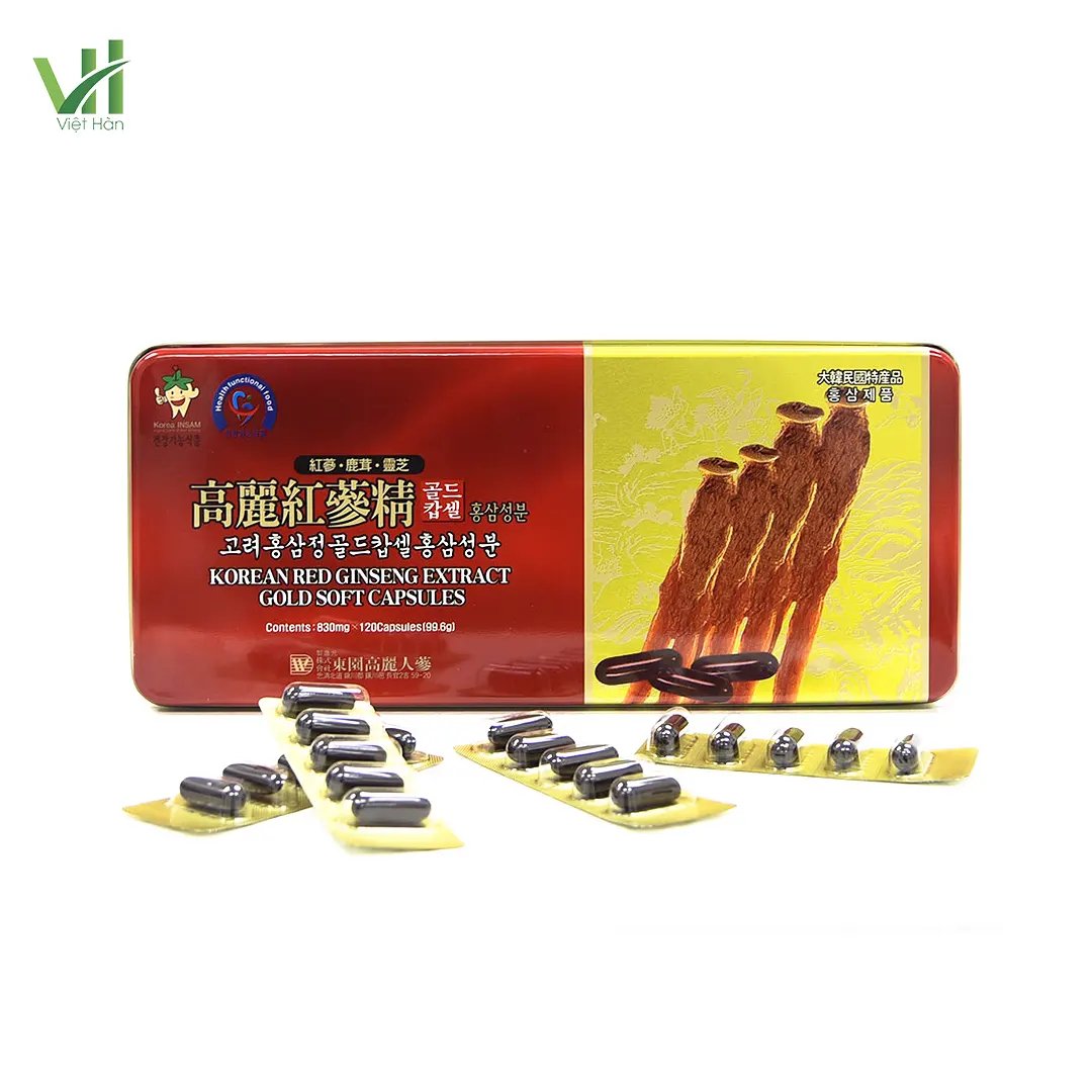 Viên Hồng Sâm Hàn Quốc Dongwon Hộp thiếc 120 viên 5