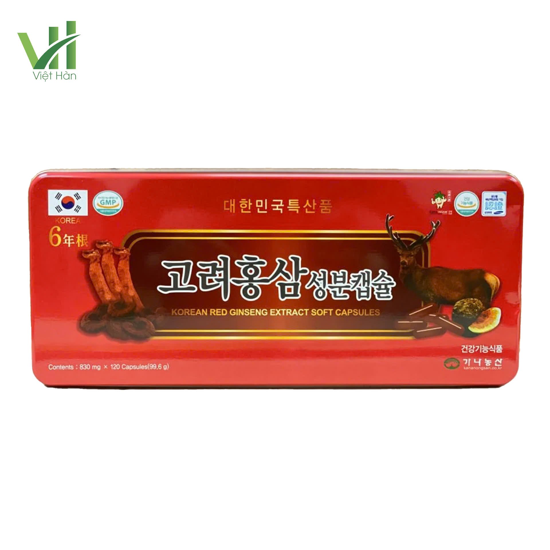 Viên hồng sâm linh chi nhung hươu 120 viên Kana – Sản phẩm cao cấp Hàn Quốc 4