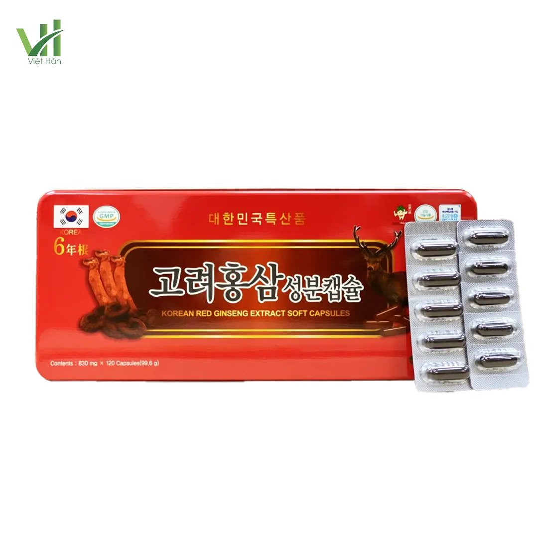 Viên hồng sâm linh chi nhung hươu 120 viên Kana – Sản phẩm cao cấp Hàn Quốc