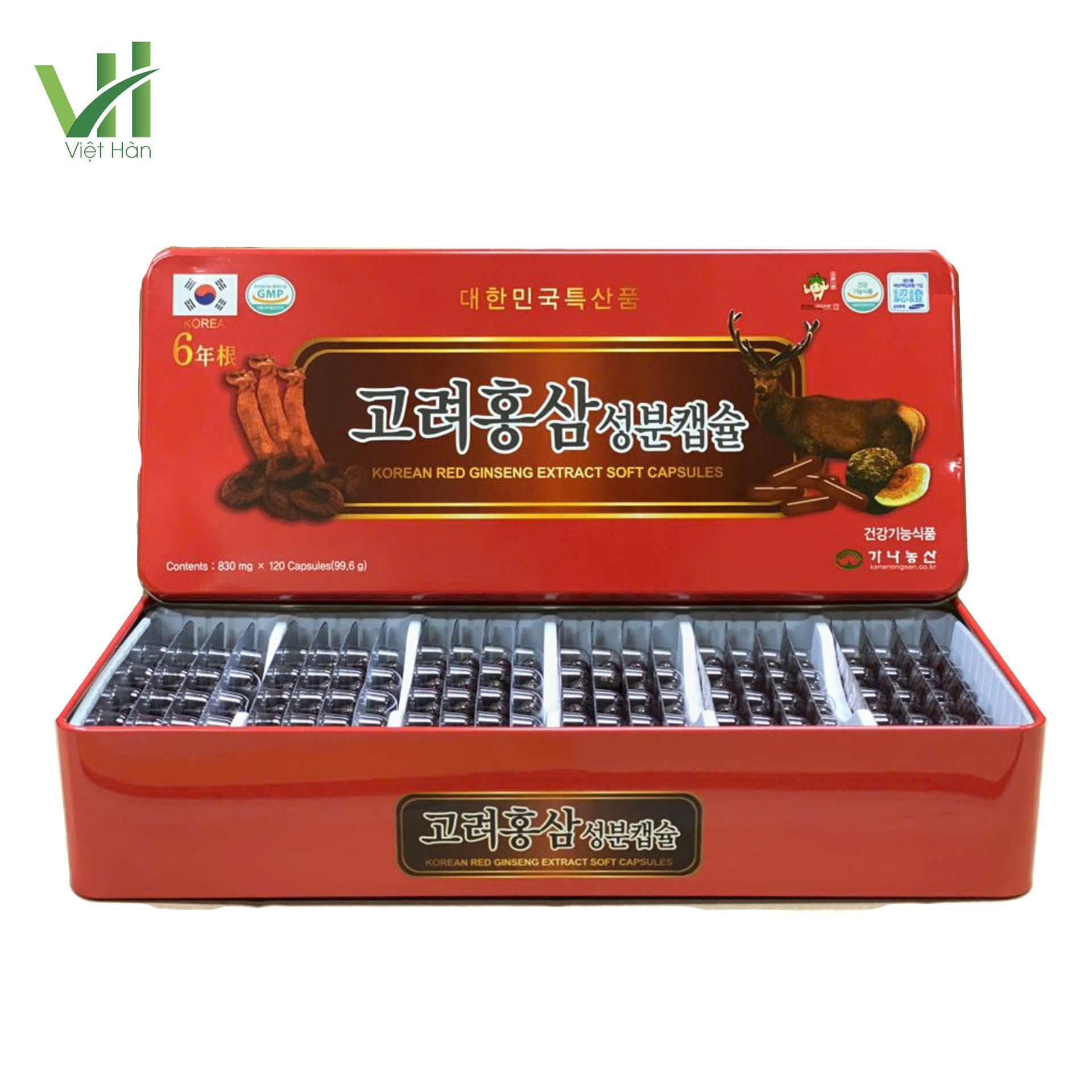 Viên hồng sâm linh chi nhung hươu 120 viên Kana – Sản phẩm cao cấp Hàn Quốc 2
