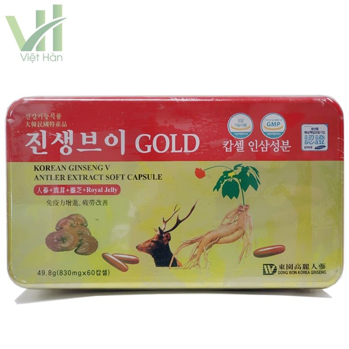 Viên Hồng Sâm Linh Chi Nhung Hươu Dongwon Hộp 60 viên 2