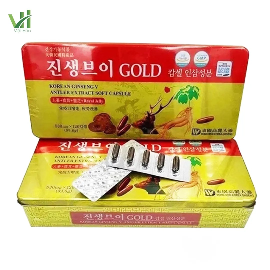 Viên Hồng Sâm Linh Chi Nhung Hươu Dongwon Hàn Quốc Hộp 120 viên 6