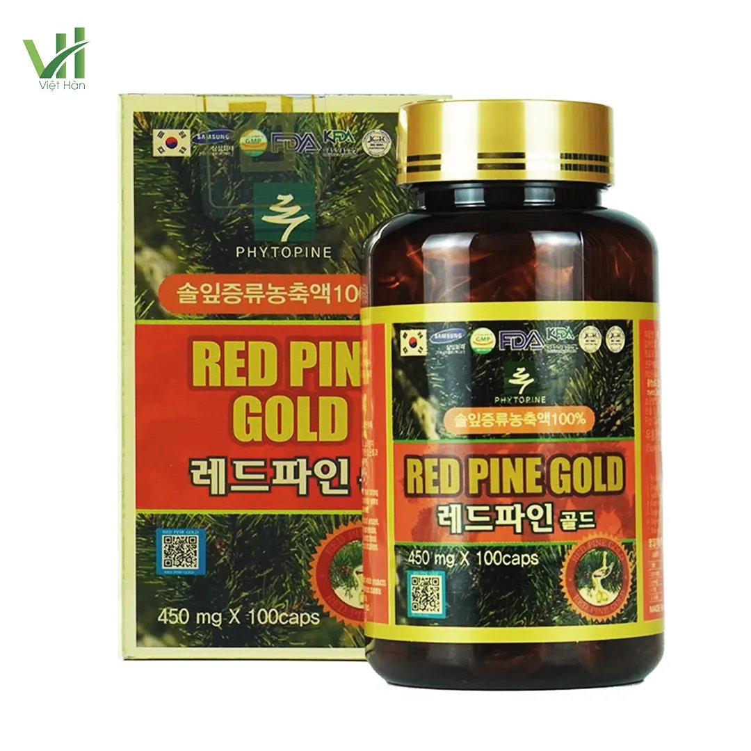 Viên tinh dầu thông đỏ Hàn Quốc Red Pine Gold Hộp 100 viên
