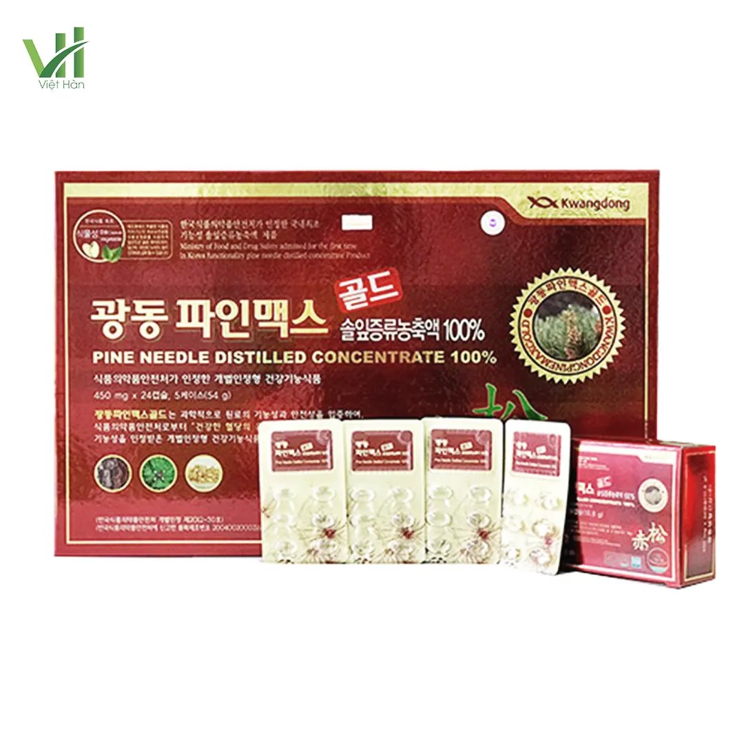 Tinh dầu thông đỏ Kwangdong Hàn Quốc Hộp 120 viên