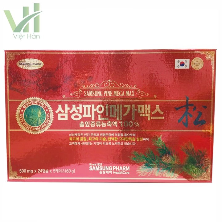 Viên tinh dầu thông đỏ Samsung Pine Mega Max Hàn Quốc hộp 120 viên 3