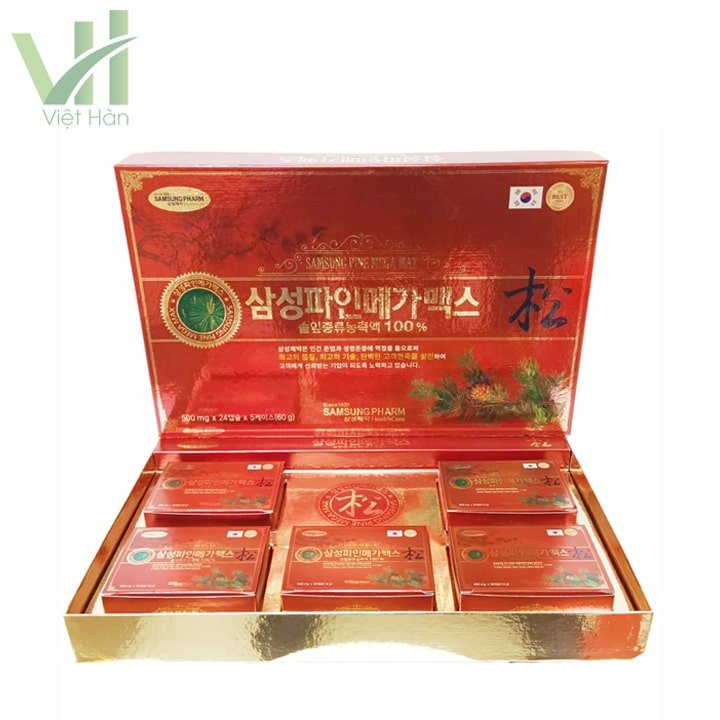 Viên tinh dầu thông đỏ Samsung Pine Mega Max Hàn Quốc hộp 120 viên 5