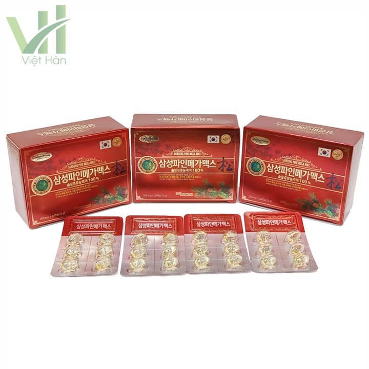 Viên tinh dầu thông đỏ Samsung Pine Mega Max Hàn Quốc hộp 120 viên 4