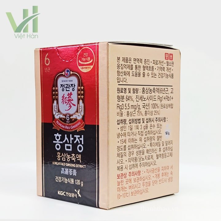 Cao Hồng Sâm Hàn Quốc Jung Kwan Jang Hộp 120g 4