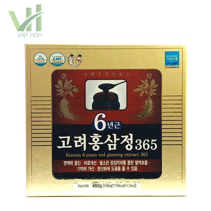 Cao Hồng Sâm 365 Hàn Quốc Hộp 240g x 2 lọ 2