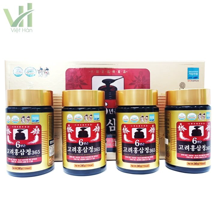 Cao Hồng Sâm 365 Hàn Quốc Hộp 240g x 4 lọ 4