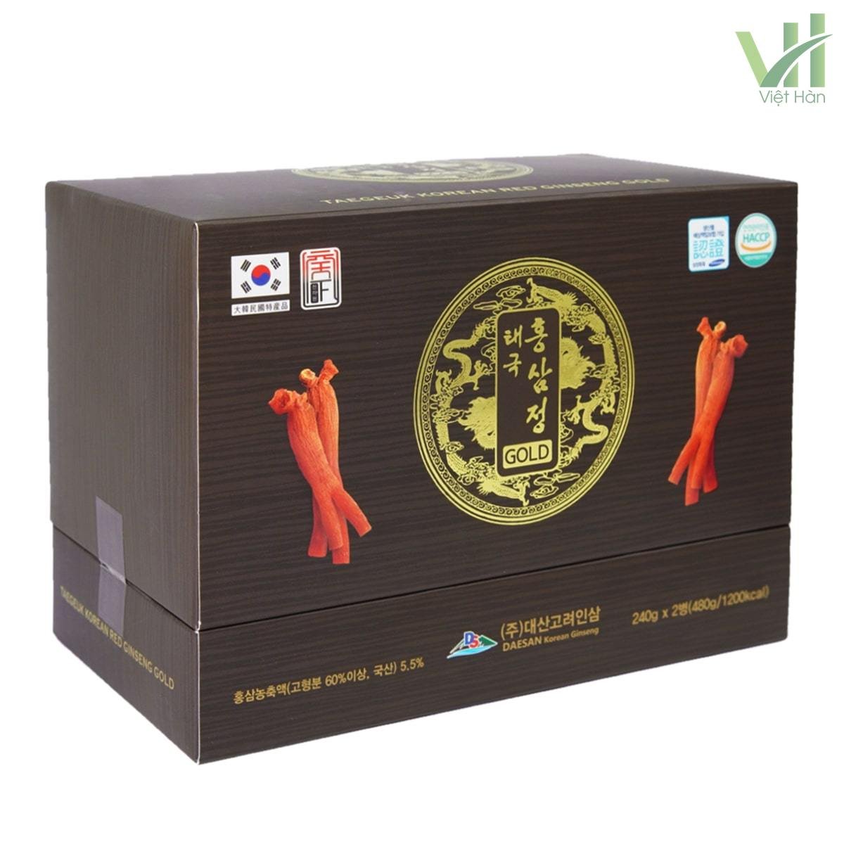 Cao Hồng Sâm Thái Cực Daesan Hộp 2 lọ x 240g chính hãng Hàn Quốc 4