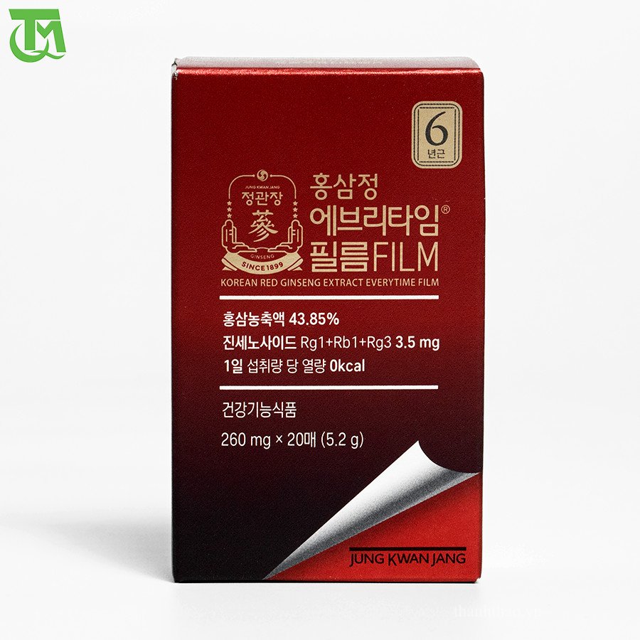 Cao Hồng Sâm Everytime Jung Kwan Jang – Dạng lát film ngậm hoà tan 2