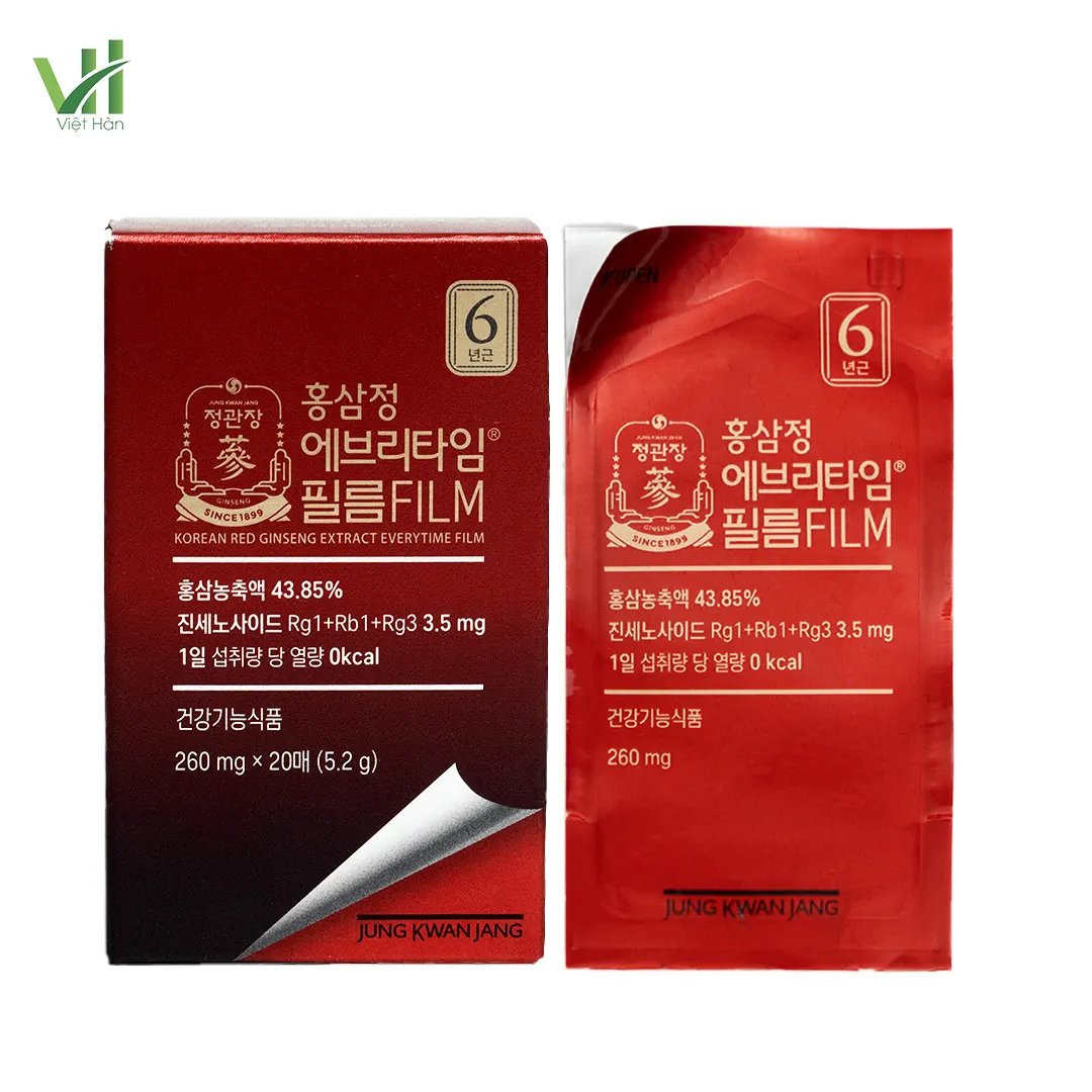 Cao Hồng Sâm Everytime Jung Kwan Jang – Dạng lát film ngậm hoà tan