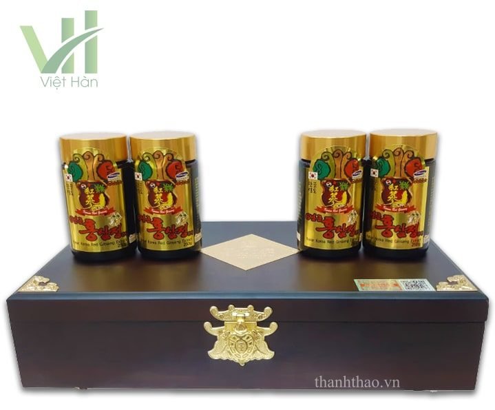 Cao Hồng Sâm Kanghwa Hàn Quốc Hộp gỗ 250g x 4 lọ 7