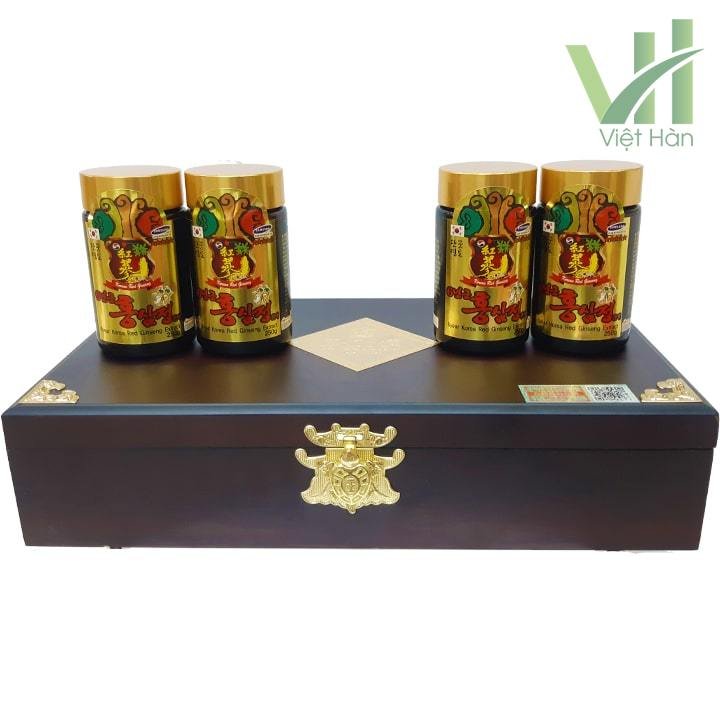 Cao Hồng Sâm Kanghwa Hàn Quốc Hộp gỗ 250g x 4 lọ 4