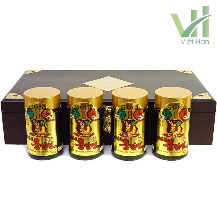 Cao Hồng Sâm Kanghwa Hàn Quốc Hộp gỗ 250g x 4 lọ 6