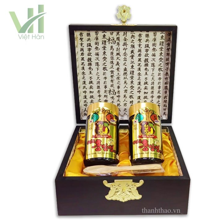 Cao Hồng Sâm Kanghwa Hàn Quốc Hộp gỗ 250g x 2 lọ 5