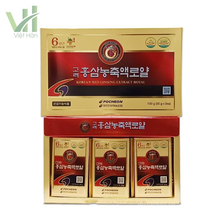 Cao Hồng Sâm Pocheon Hàn Quốc Hộp 50g x 3 lọ 3