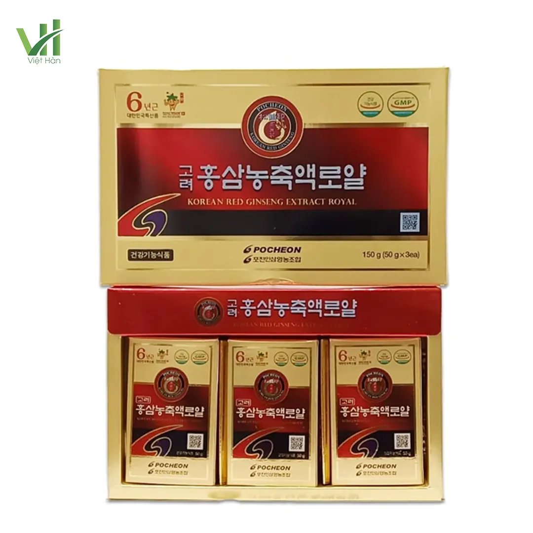 Cao Hồng Sâm Pocheon Hàn Quốc Hộp 50g x 3 lọ 8