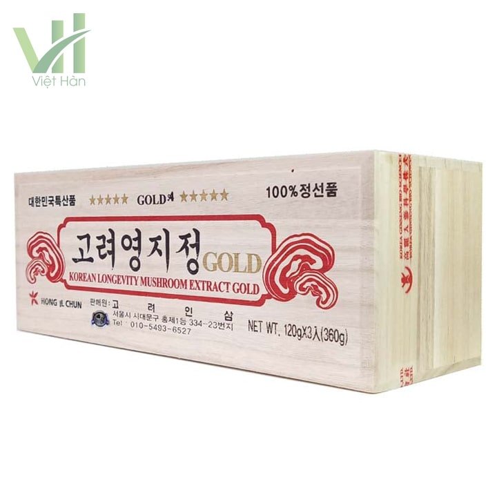 Cao Linh Chi Hàn Quốc Hộp gỗ 360g (120g x 3 lọ) 5