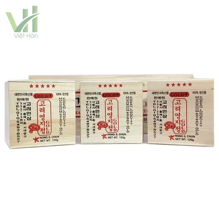 Cao Linh Chi Hàn Quốc Hộp gỗ 360g (120g x 3 lọ) 2