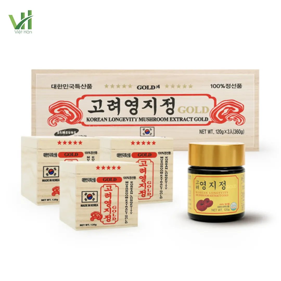 Cao Linh Chi Hàn Quốc Hộp gỗ 360g (120g x 3 lọ)