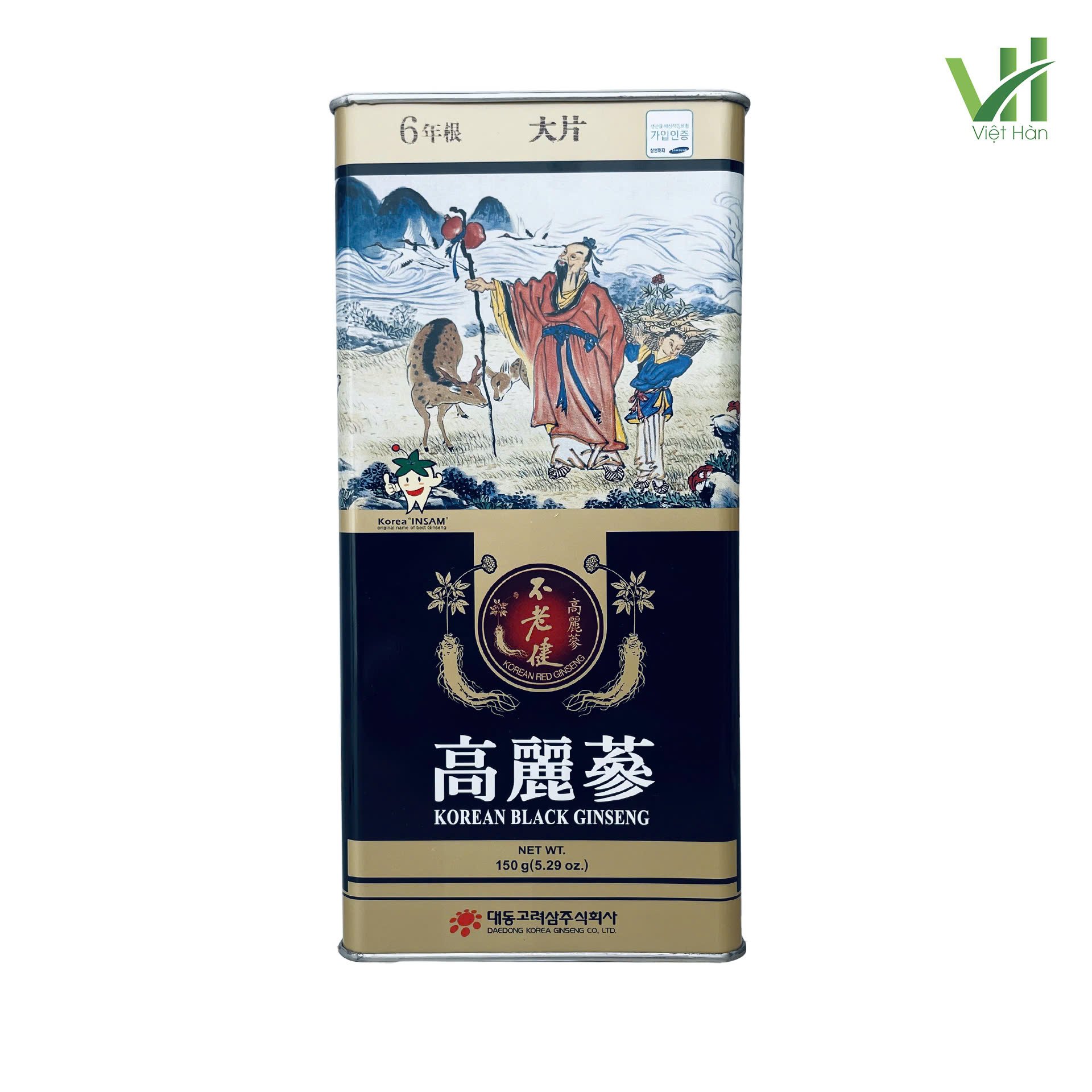 Hắc Sâm Củ Khô Daedong 150g (6–10 Củ)