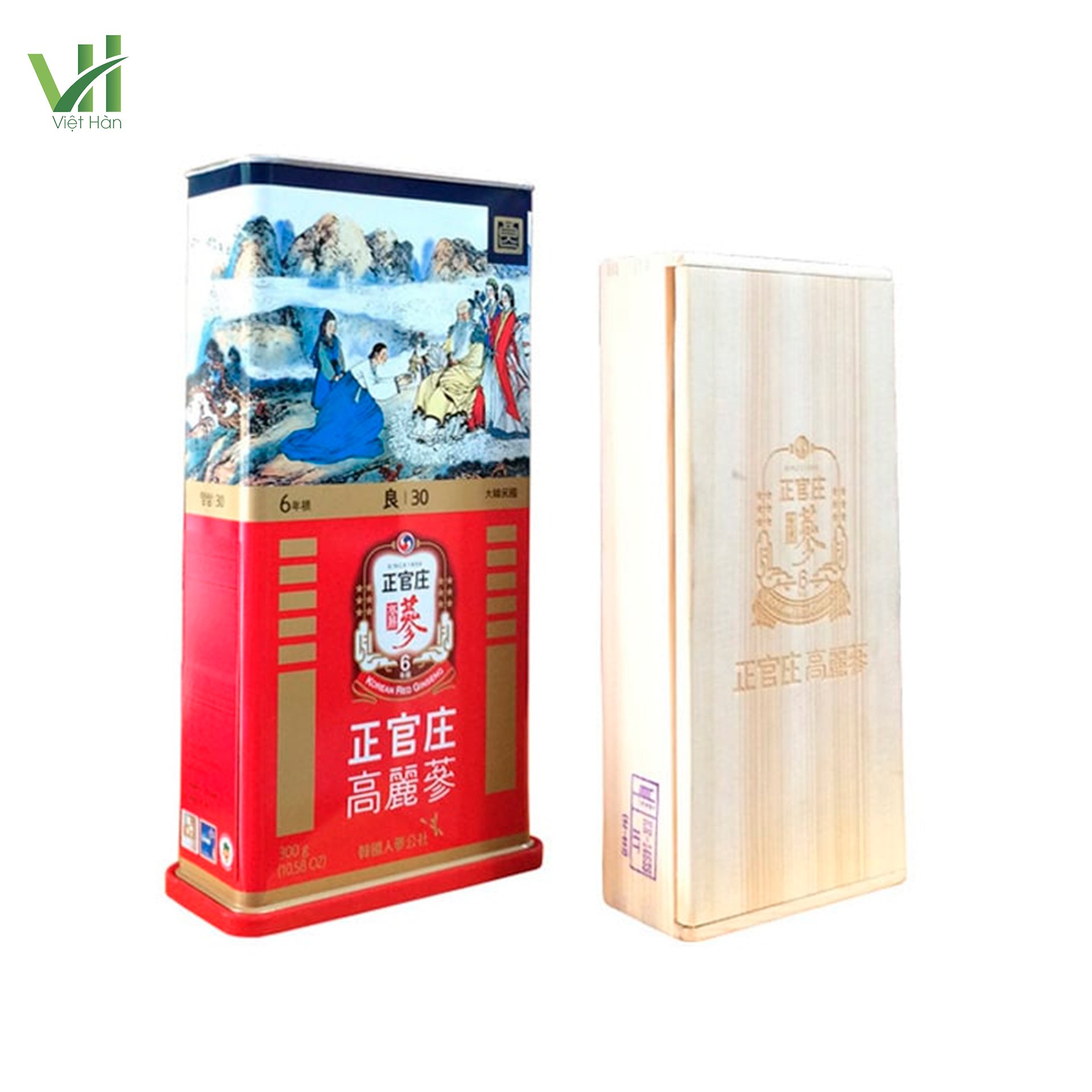 Hồng Sâm Củ Khô Jung Kwan Jang Hộp 300g (30 PCS 19 củ) 2