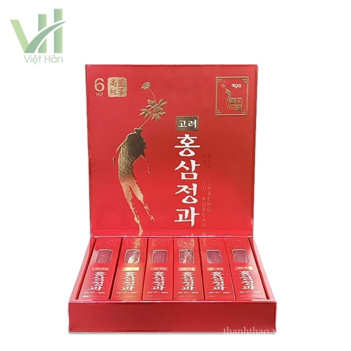 Hồng sâm củ tẩm mật ong KGS 300g Hàn Quốc – Hộp 6 củ 4
