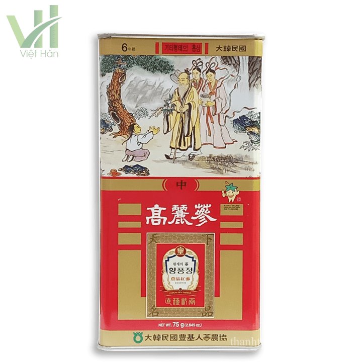 Hồng Sâm Củ Khô Punghi Hàn Quốc Hộp 75g 4