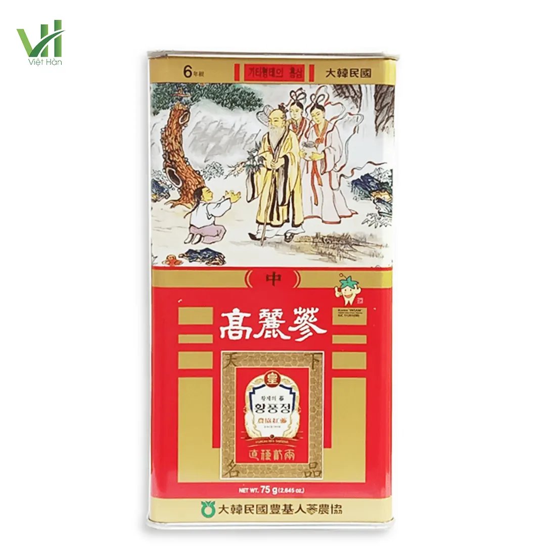 Hồng Sâm Củ Khô Punghi Hàn Quốc Hộp 75g