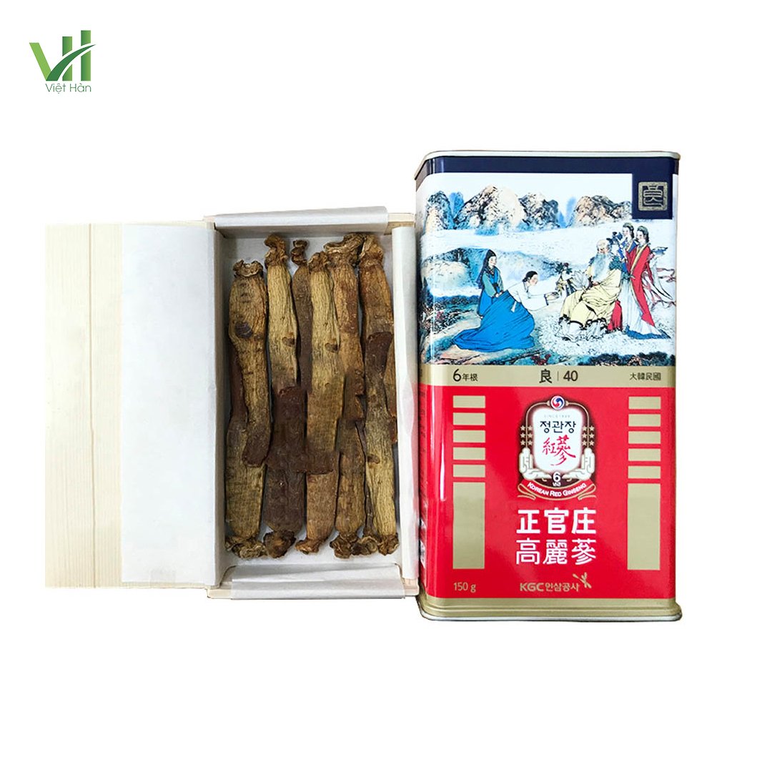 Hồng Sâm Củ Khô Jung Kwan Jang Hộp 150g (40 PCS 12 củ) 3