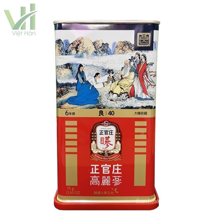 Hồng Sâm Củ Khô Jung Kwan Jang Hàn Quốc Hộp 75g 2