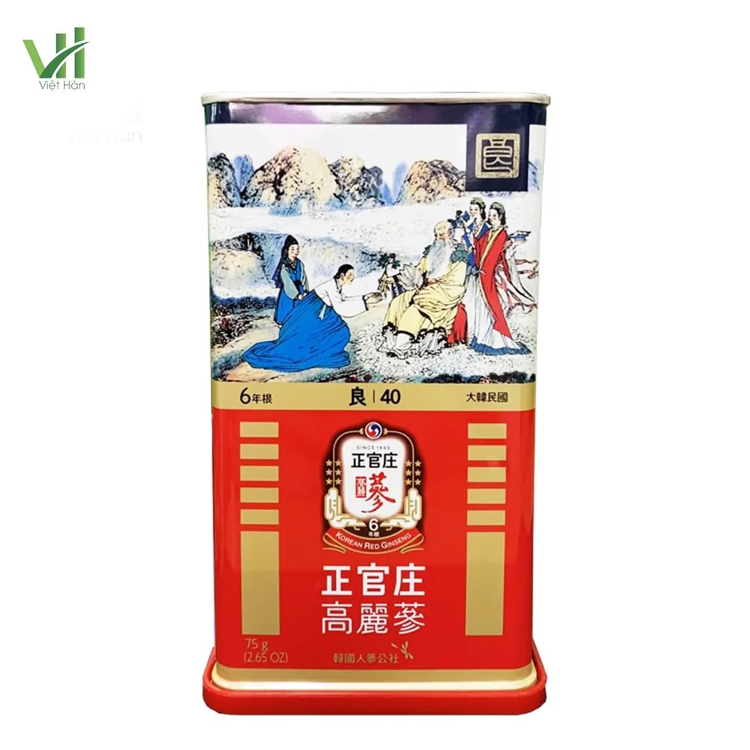 Hồng Sâm Củ Khô Jung Kwan Jang Hàn Quốc Hộp 75g 6
