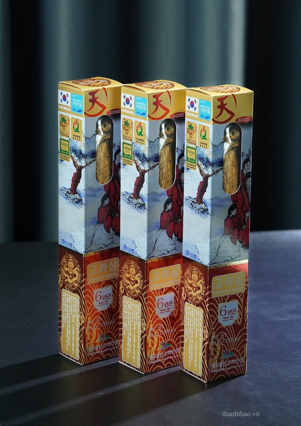 Hồng Sâm Củ Khô Daesan Hàn Quốc Hộp 10 củ x 30g 2