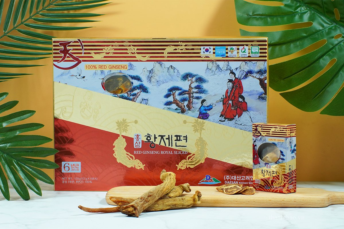 Hồng Sâm Lát Khô Daesan Hàn Quốc Hộp 10 gói x 12g 5
