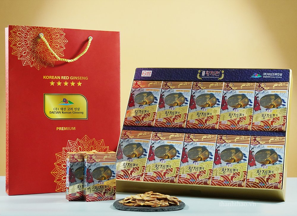 Hồng Sâm Lát Khô Daesan Hàn Quốc Hộp 10 gói x 12g 2