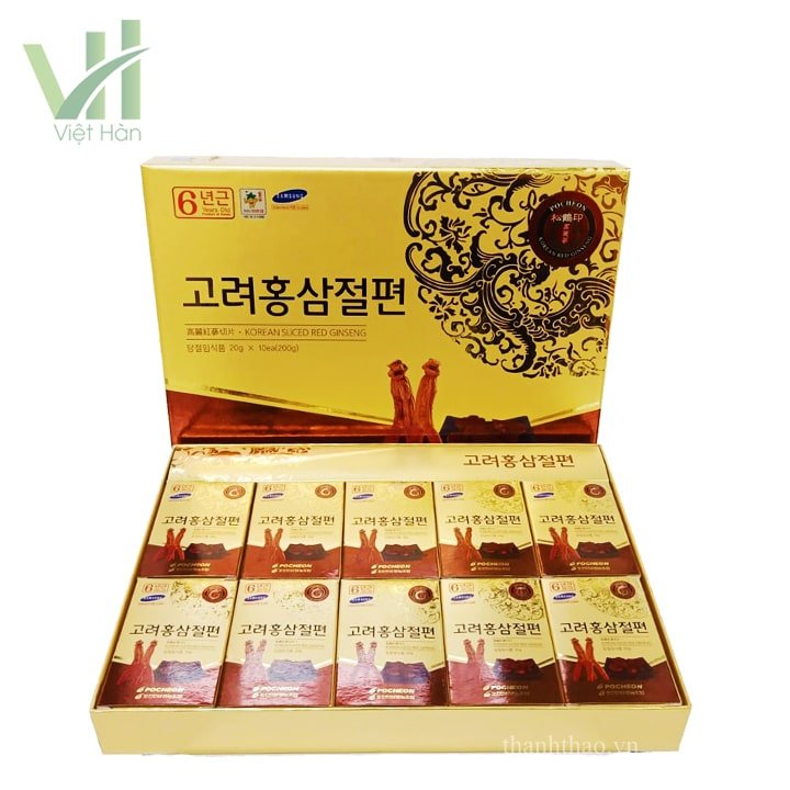 Hồng sâm lát tẩm mật ong Pocheon Hàn Quốc – Hộp 10 gói x 20g 4