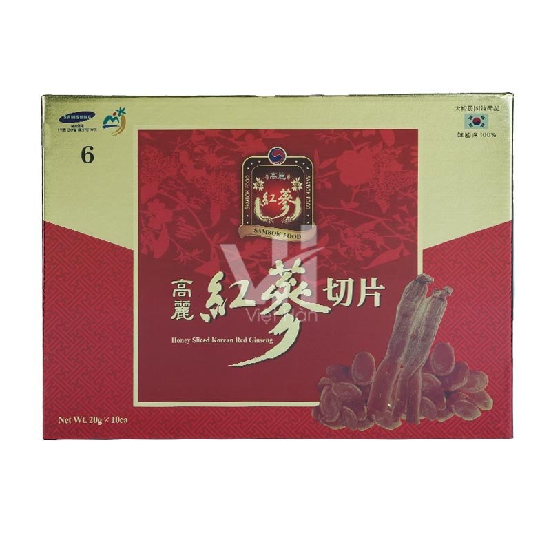 Hồng sâm lát tẩm mật ong Sambok Hàn Quốc 10 gói x 20g 2