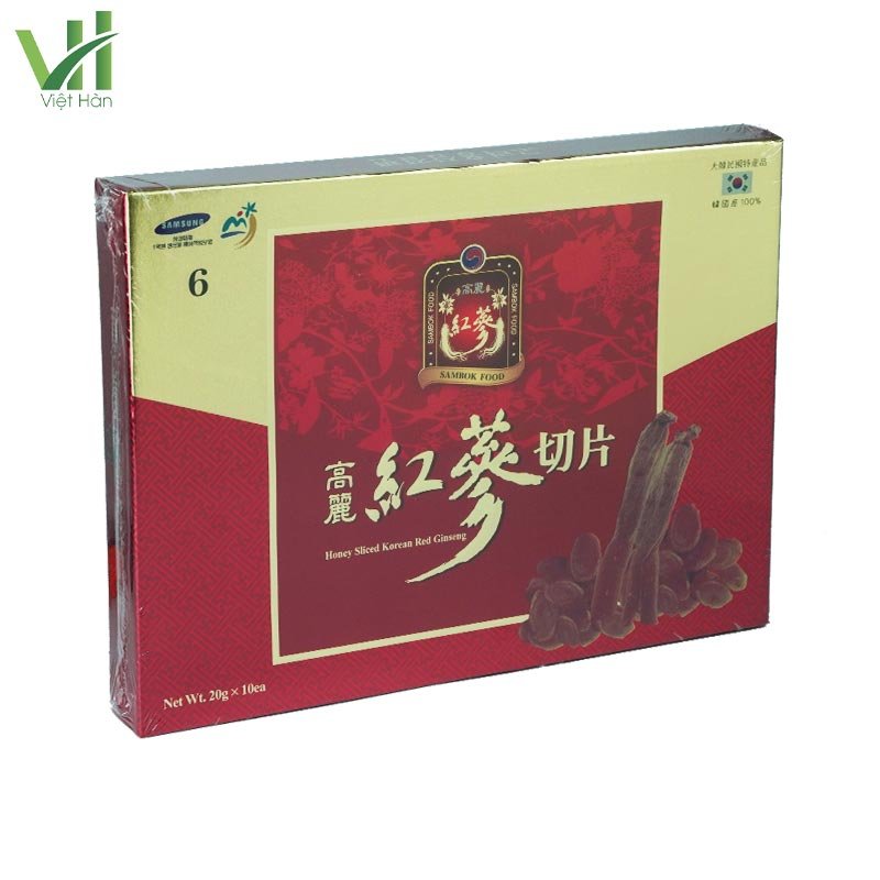 Hồng sâm lát tẩm mật ong Sambok Hàn Quốc 10 gói x 20g 3