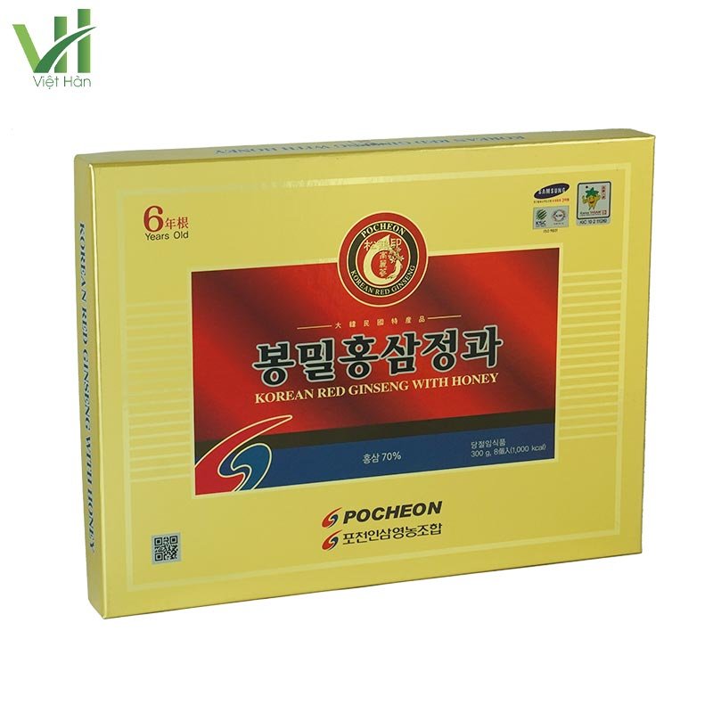 Hồng sâm nguyên củ tẩm mật ong 300g Pocheon 4