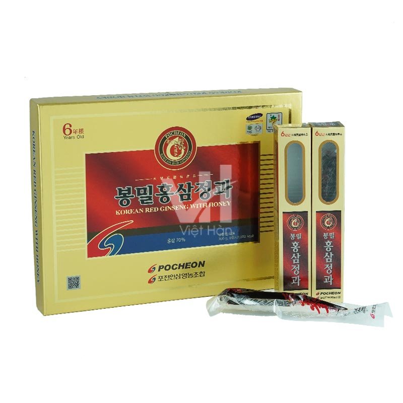 Hồng sâm nguyên củ tẩm mật ong 300g Pocheon 2