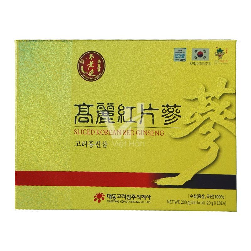 Hồng Sâm Lát Khô Daedong Hàn Quốc Hộp 10 gói x 20g 2